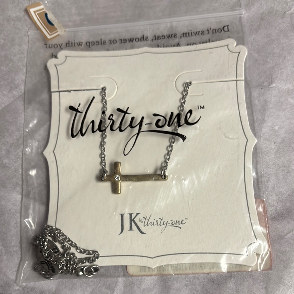Thirty-One Silver Whisper Cross Necklace